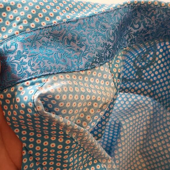 English Laundry Mini Daisy Button Down Shirt Women's 2 Light Blue Office Work - Picture 10 of 10